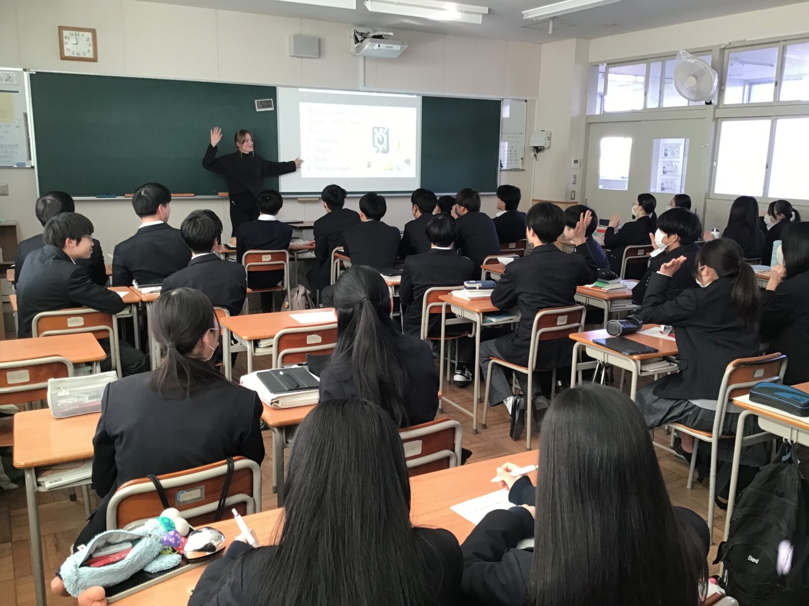 テイラー先生、３年生のラスト授業です