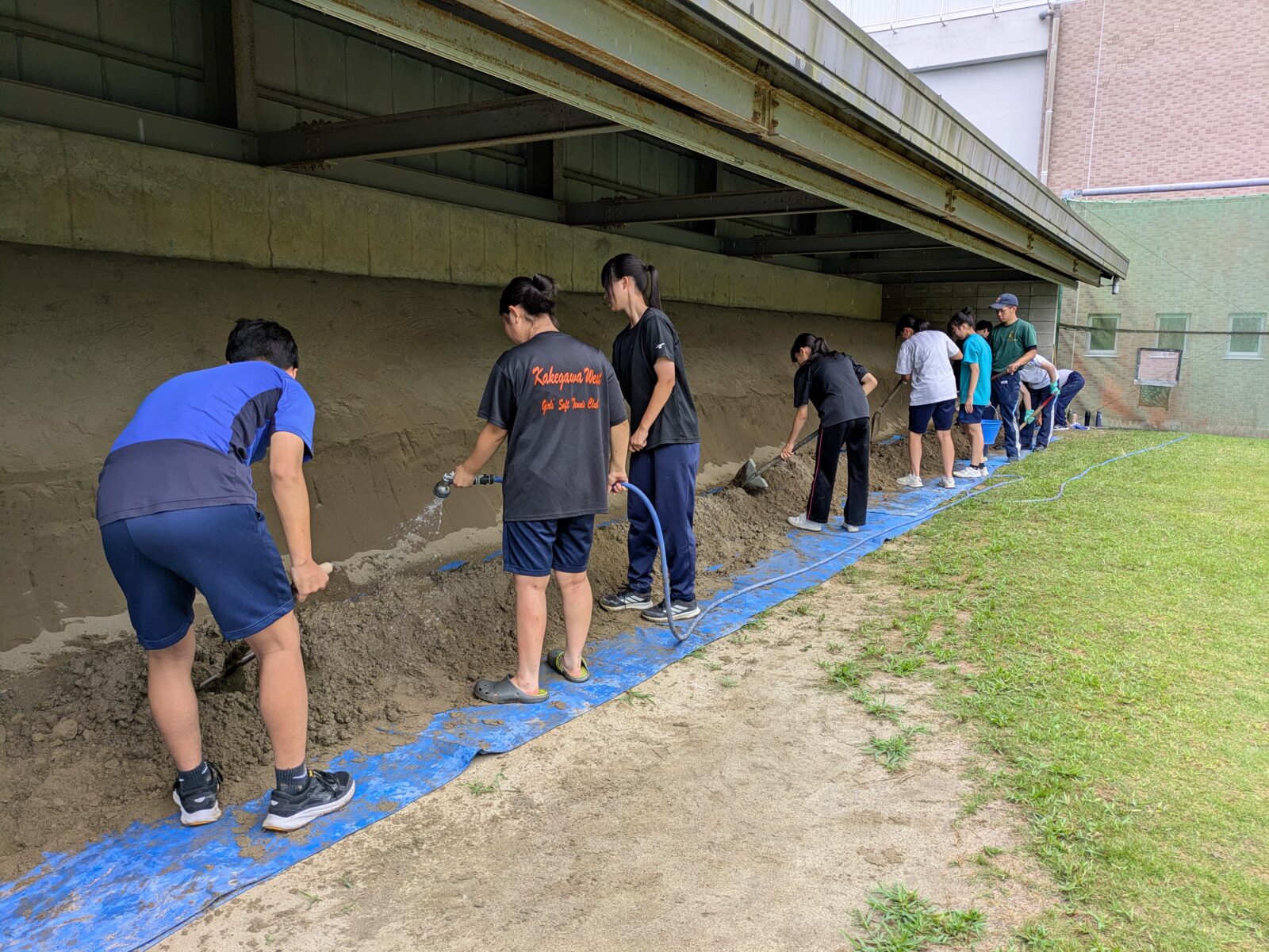 弓道部が安土（あずち）整備